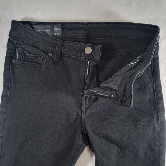 ARMANI EXCHANGE Women's Jeans Size 29 Black Super Skinny Mid-Rise Stretch Denim - Picture 3 of 16